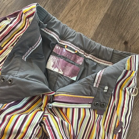 Burton Women’s Colorful Striped Ski Pants Medium - Picture 6 of 16